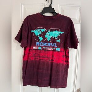 Rock Revival Jeans Men’s‎ Shirt M Graphic Tee Red Tie Dye Cali LA 2005 Grunge
